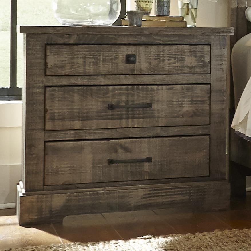 Progressive Furniture Meadow P632 43 Rustic Pine Nightstand with 3